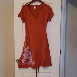 V-neck mock wrap travel dress (Cotton/Bamboo)